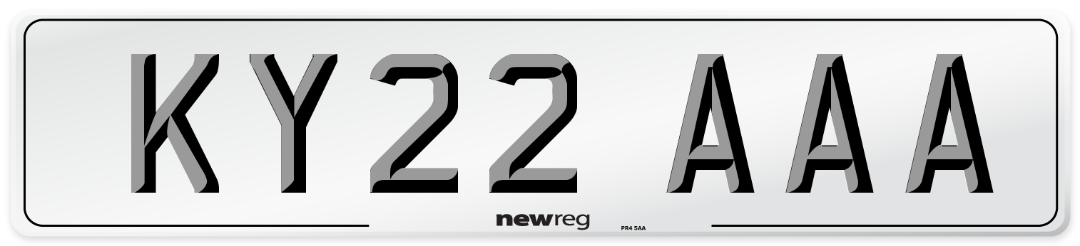 KY22 AAA Number Plate from New Reg